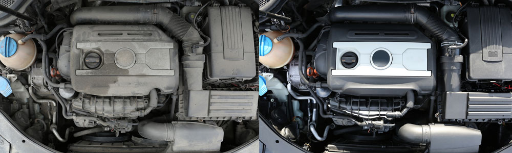 Clean Engine Before After